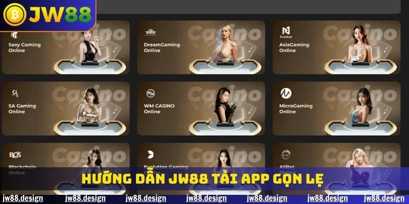 Hướng dẫn JW88 tải app gọn lẹ
