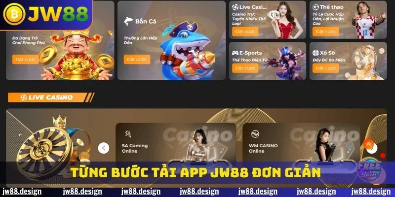 Từng bước tải app JW88 đơn giản